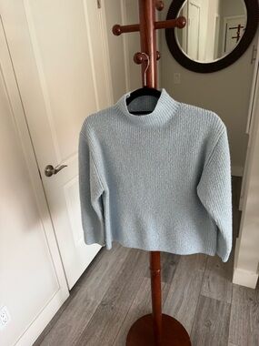 Calvin Klein Light Blue Mock Neck Sweater